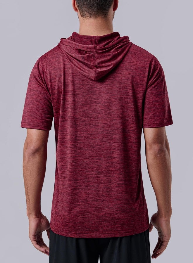 Liberty Pro 3 Pack: Men's Lightweight Short Sleeve Workout Hoodies, Athletic Dry Fit Hooded T Shirts for Gym Running (Set 3, X-Large) - Image 5